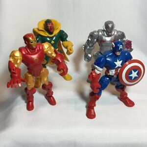 Hasbro Marvel Super Hero Mashers 2013 Lot Of 5 Figures Iron Man, Cpt. America